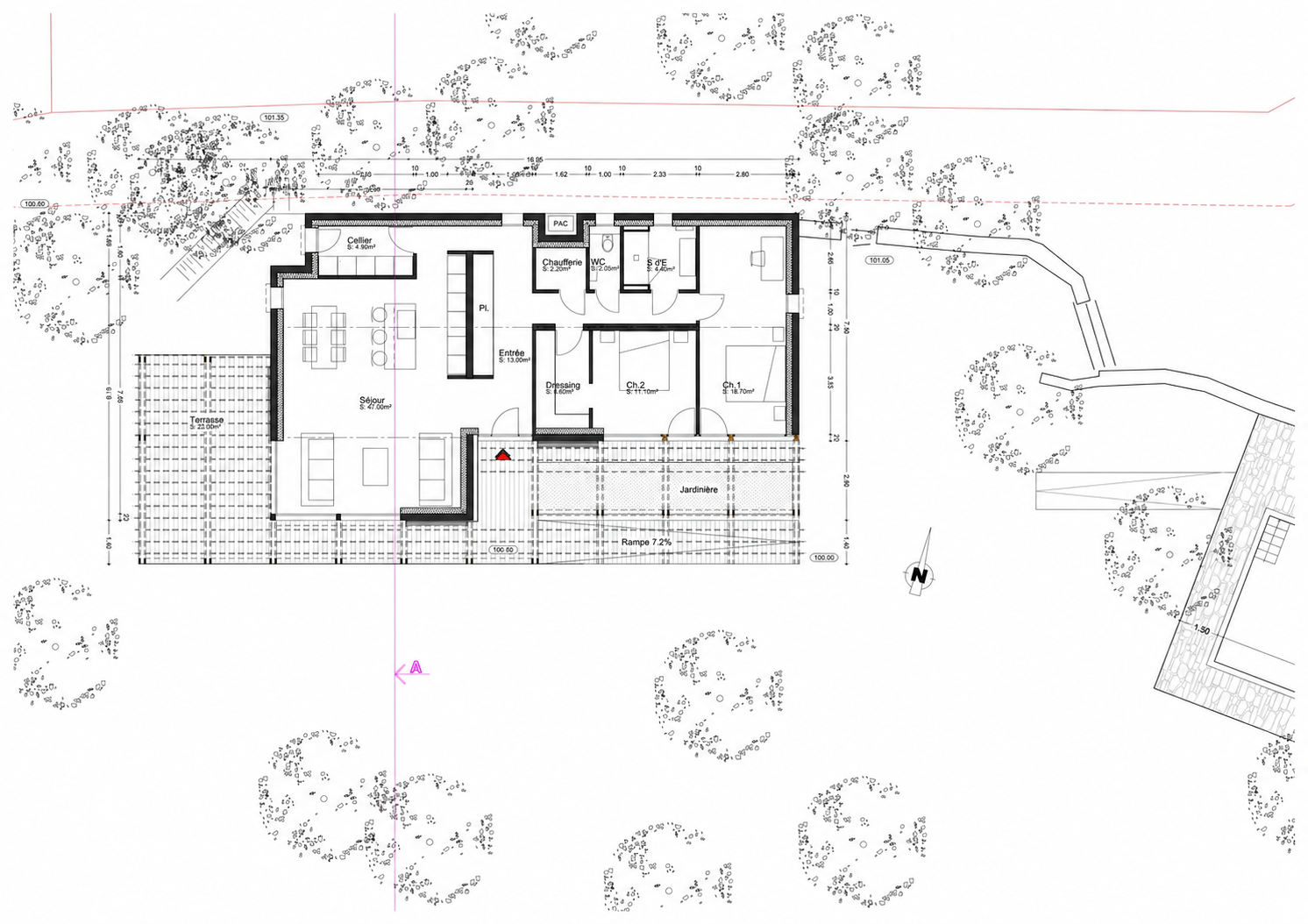 Arre — Plan RDC · 1:100